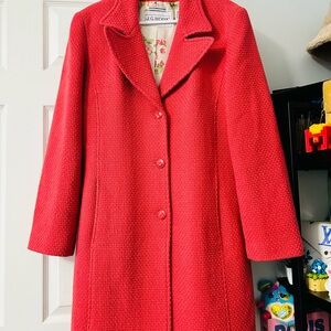 Rose colored Coat with floral lining